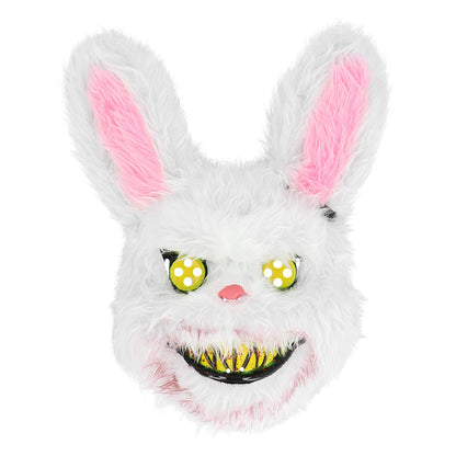 Masque Lapin Blanc Terrifiant - Yeux Jaunes & Dents Jaunes