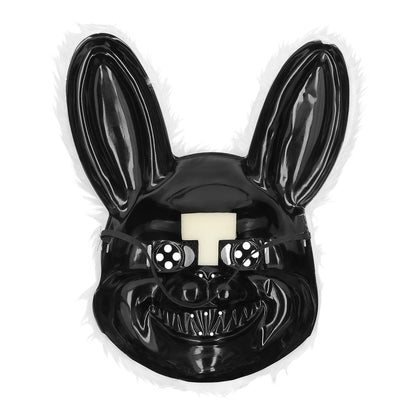 Masque Lapin Blanc Terrifiant - Yeux Jaunes & Dents Jaunes