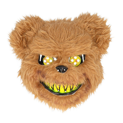 Masque Créature Marron Terrifiante Yeux Lumineux