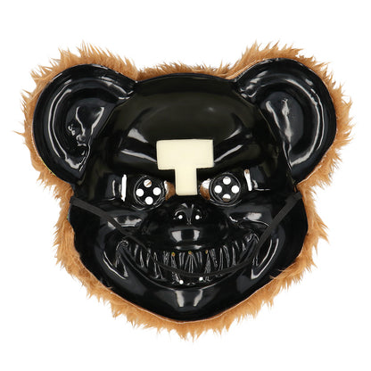 Masque Créature Marron Terrifiante Yeux Lumineux