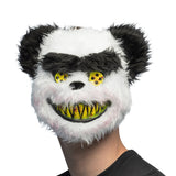 Masque Créature Terrifiante - Yeux Jaunes Lumineux et Dents Acérées