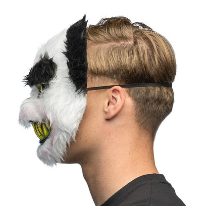 Masque Créature Terrifiante - Yeux Jaunes Lumineux et Dents Acérées