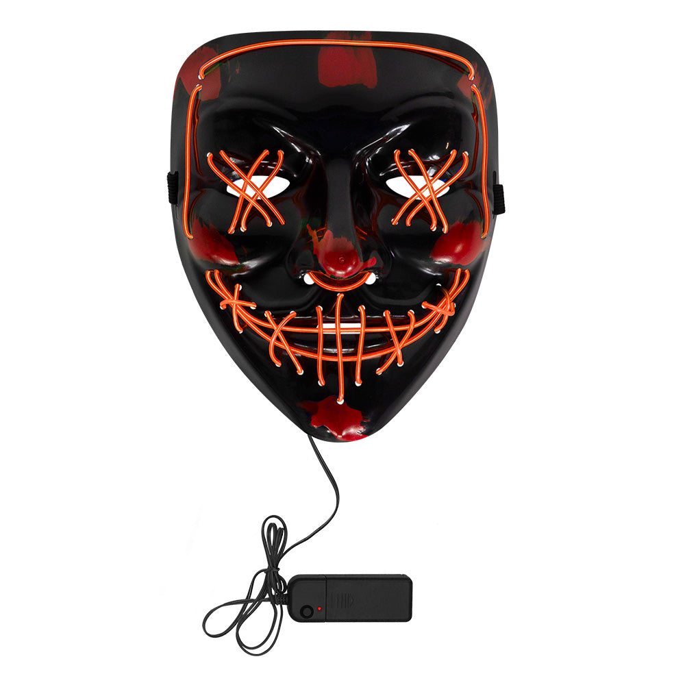 Masque LED Lumineux Halloween Visage Citrouille 3 Modes