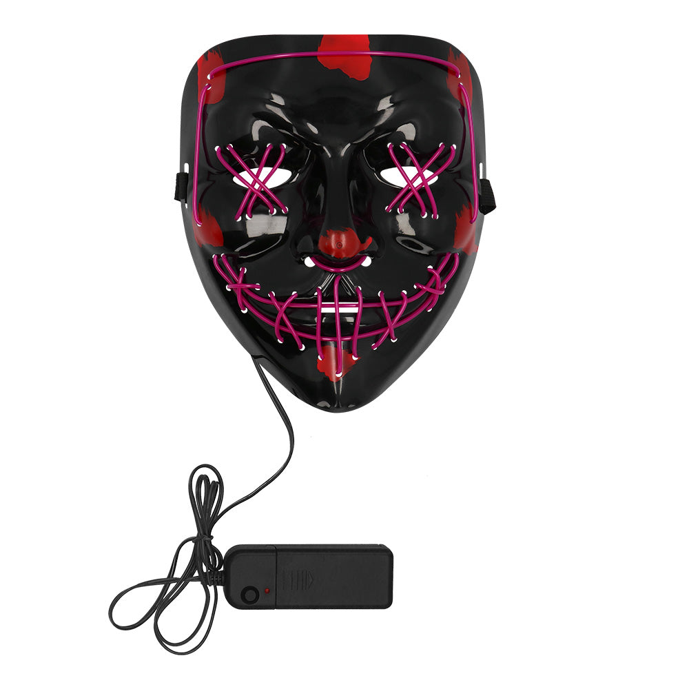 Masque LED Lumineux Halloween Visage Citrouille 3 Modes