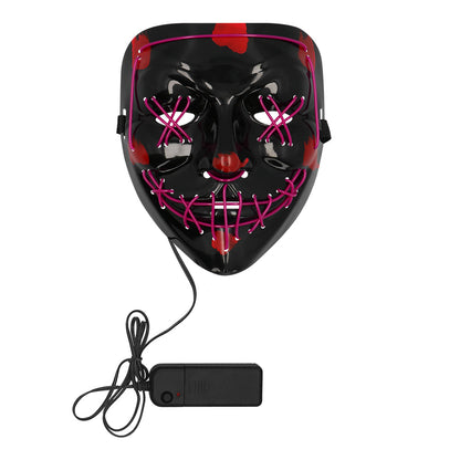 Masque LED Lumineux Halloween Visage Citrouille 3 Modes