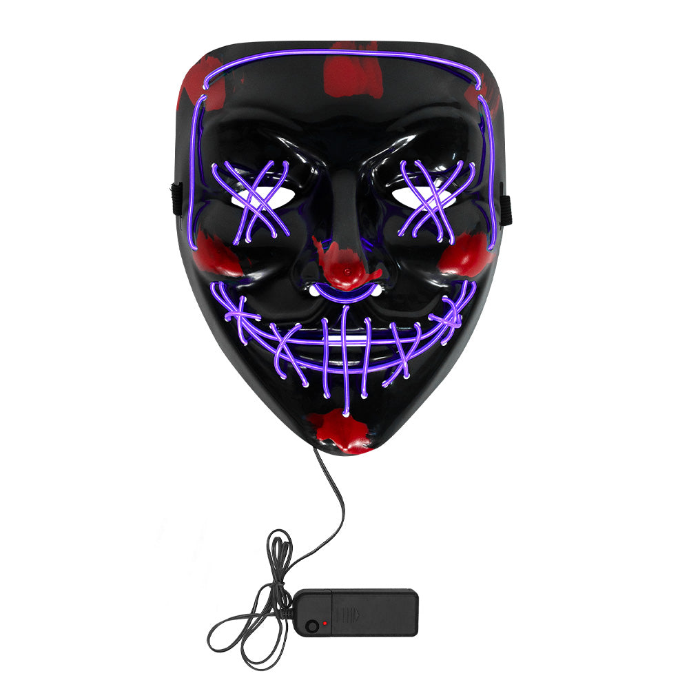 Masque LED Lumineux Halloween Visage Citrouille 3 Modes