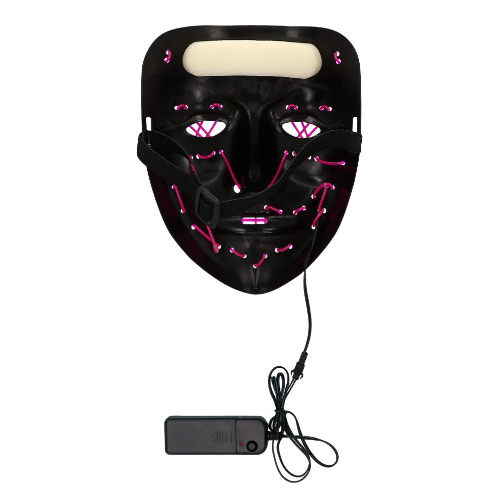 Masque LED Lumineux Halloween Visage Citrouille 3 Modes