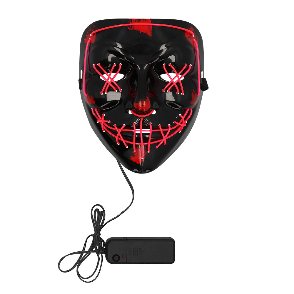Masque LED Lumineux Halloween Visage Citrouille 3 Modes
