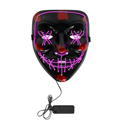 Masque LED Lumineux Halloween Visage Citrouille 3 Modes