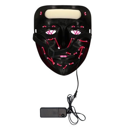 Masque LED Lumineux Halloween Visage Citrouille 3 Modes