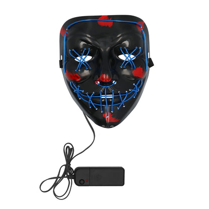 Masque LED Lumineux Halloween Visage Citrouille 3 Modes