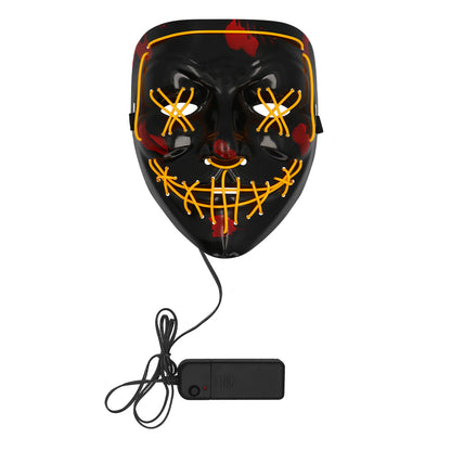Masque LED Lumineux Halloween Visage Citrouille 3 Modes