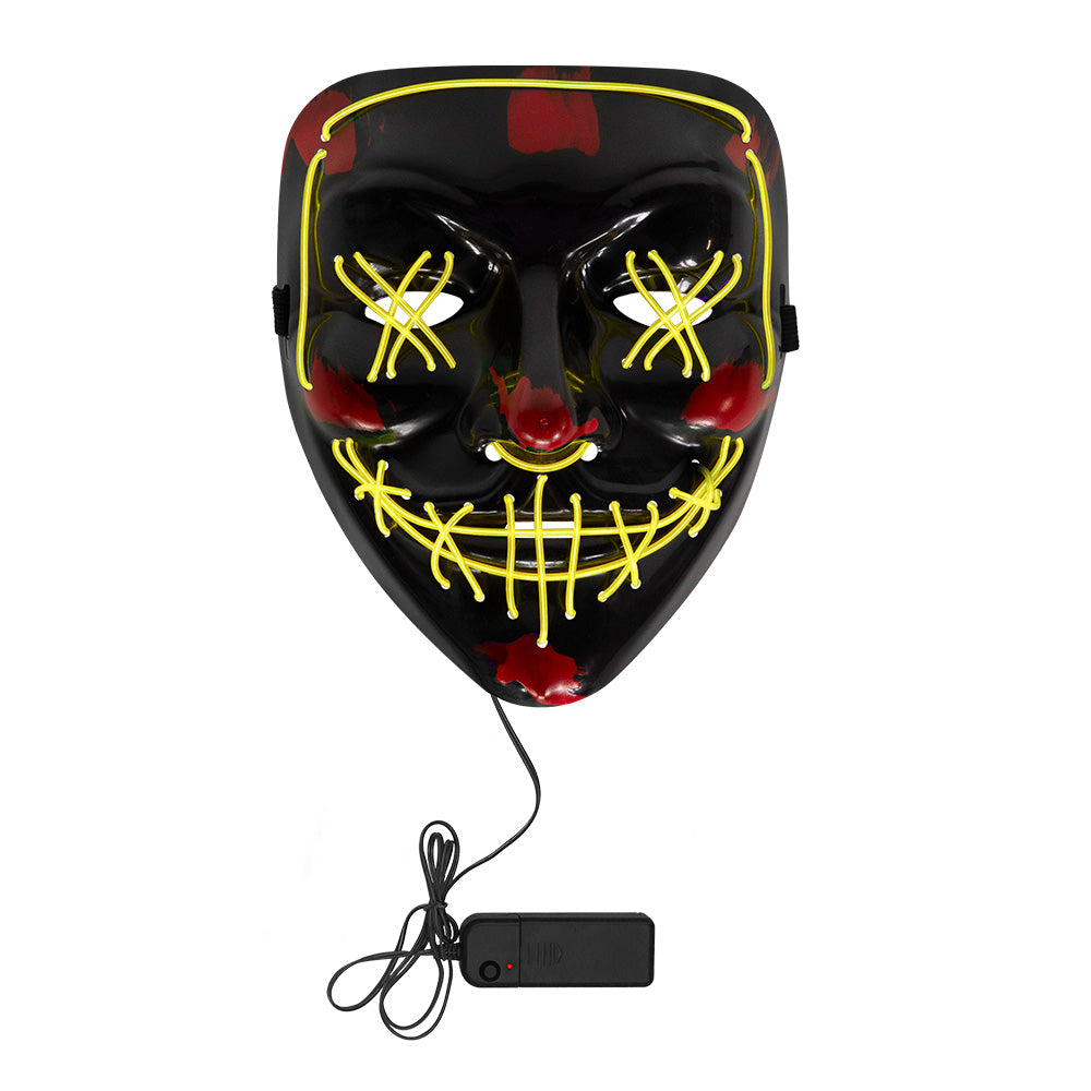 Masque LED Lumineux Halloween Visage Citrouille 3 Modes