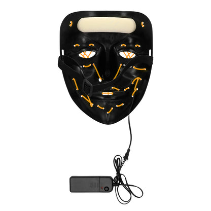 Masque LED Lumineux Halloween Visage Citrouille 3 Modes