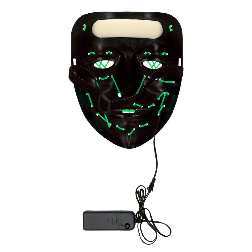 Masque LED Lumineux Halloween Visage Citrouille 3 Modes