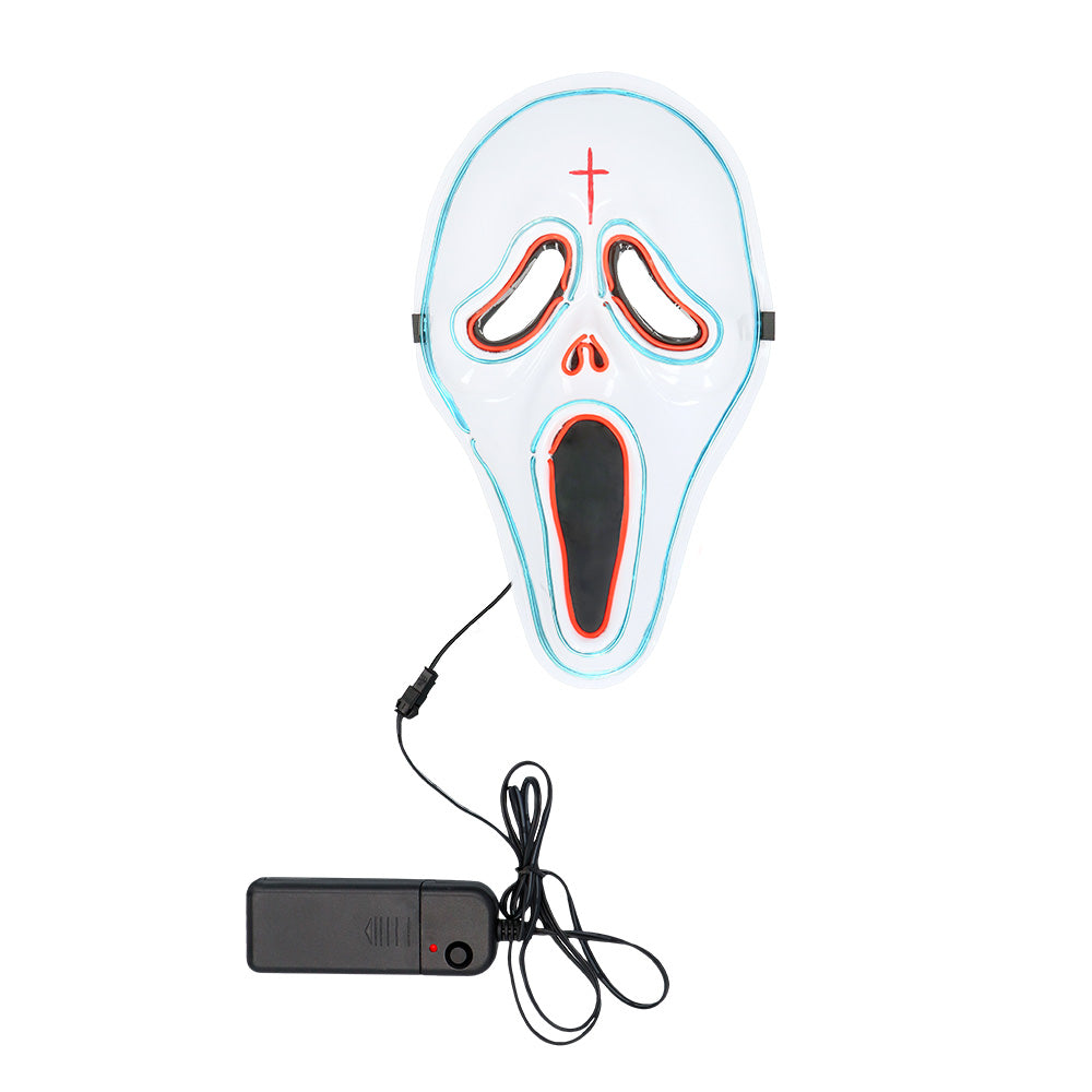 Masque Fantôme LED Luminescent 3 Modes - Halloween Scream