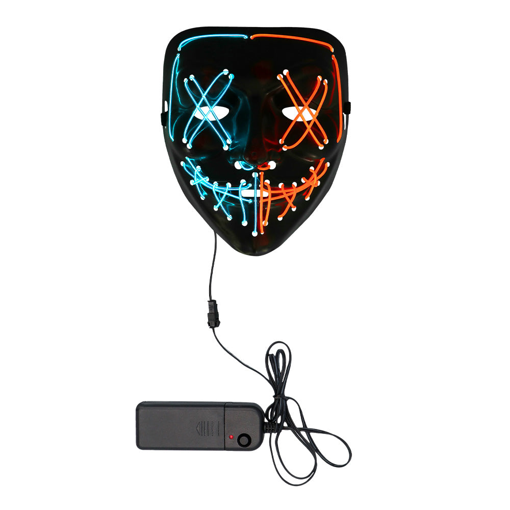 Masque LED Néon Lumineux Halloween - 3 Modes