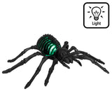 Araignée Géante Noire avec Lumière LED Verte Halloween