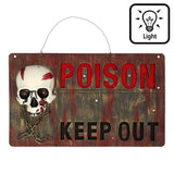 Plaque Poison Keep Out - Décoration Murale Tête de Mort