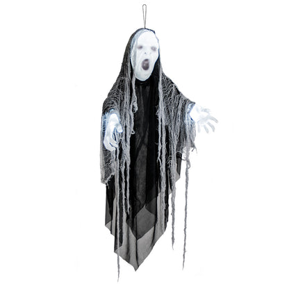 Fantôme Suspendu Illuminé Son et Lumière Halloween