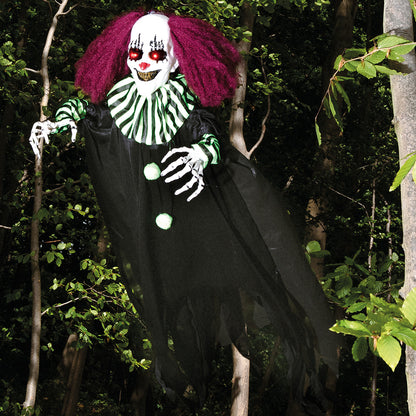 Clown Pendu Animé Lumineux et Sonore - Décoration Halloween
