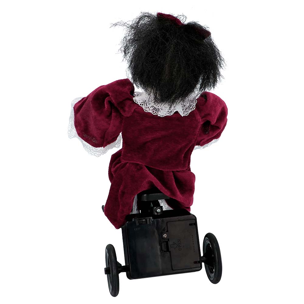 Poupée Tricycle Goth Animée - Son et Mouvement Halloween