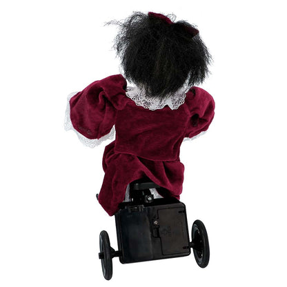 Poupée Tricycle Goth Animée - Son et Mouvement Halloween