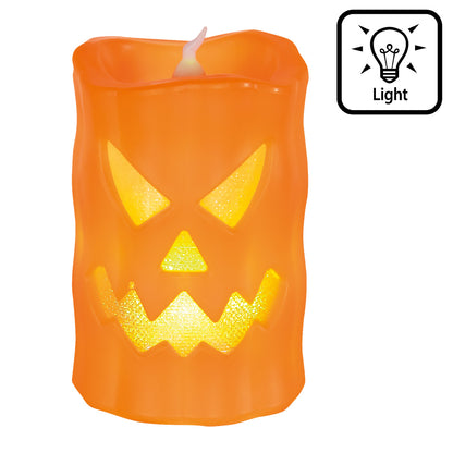 Bougie LED Citrouille Halloween avec Flamme Vacillante