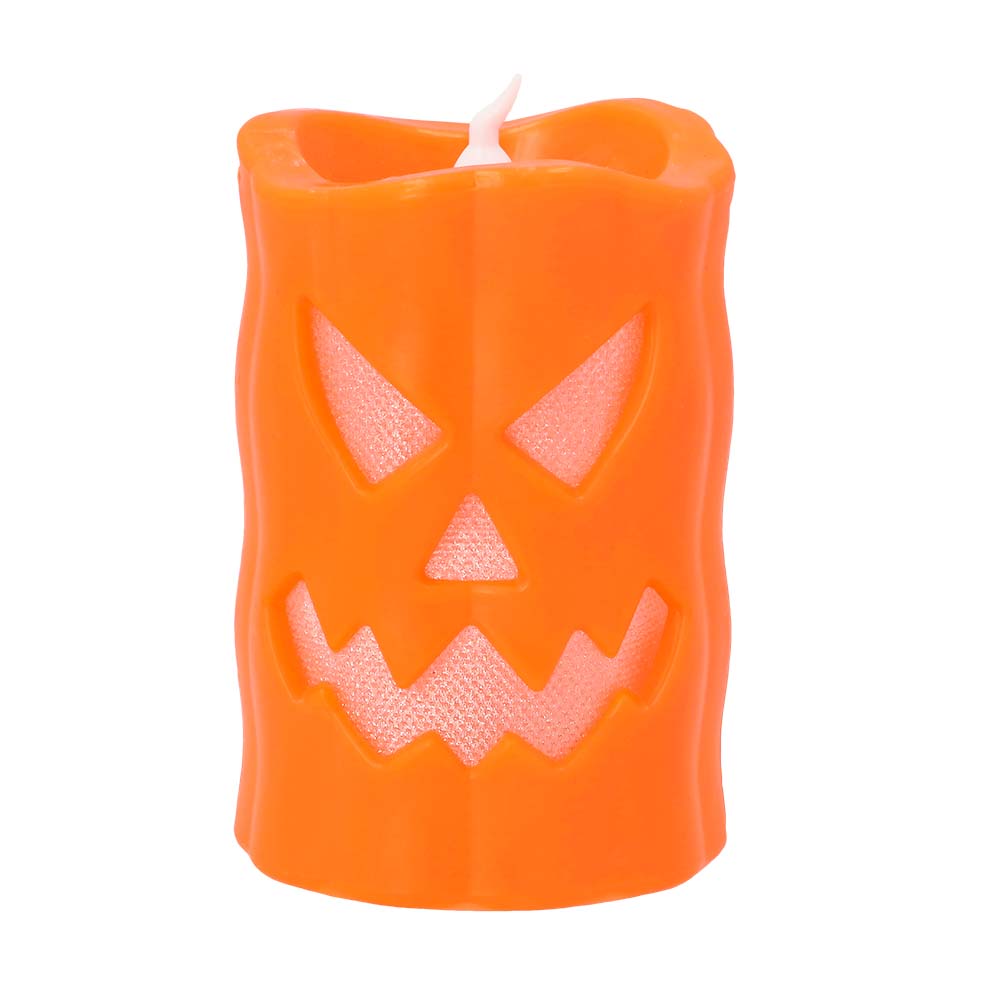 Bougie LED Citrouille Halloween avec Flamme Vacillante