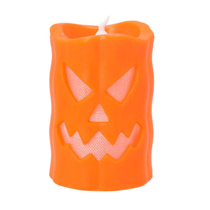 Bougie LED Citrouille Halloween avec Flamme Vacillante