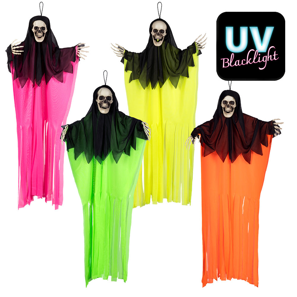 Décoration Squelette Phosphorescente UV Blacklight Halloween