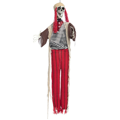 Squelette Pirate Phosphorescent - Décoration Halloween Suspendue