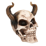 Crâne Démon avec Cornes - Accessoire Halloween Effrayant