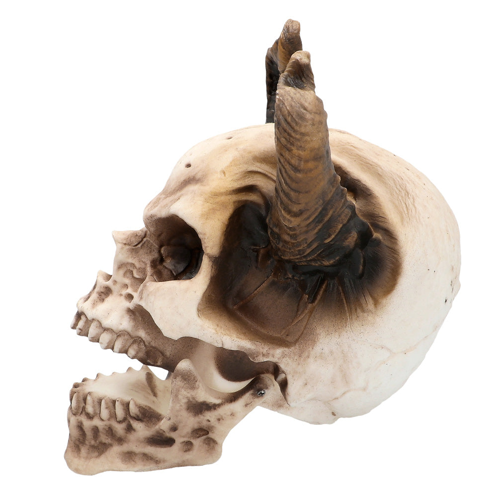 Crâne Démon avec Cornes - Accessoire Halloween Effrayant
