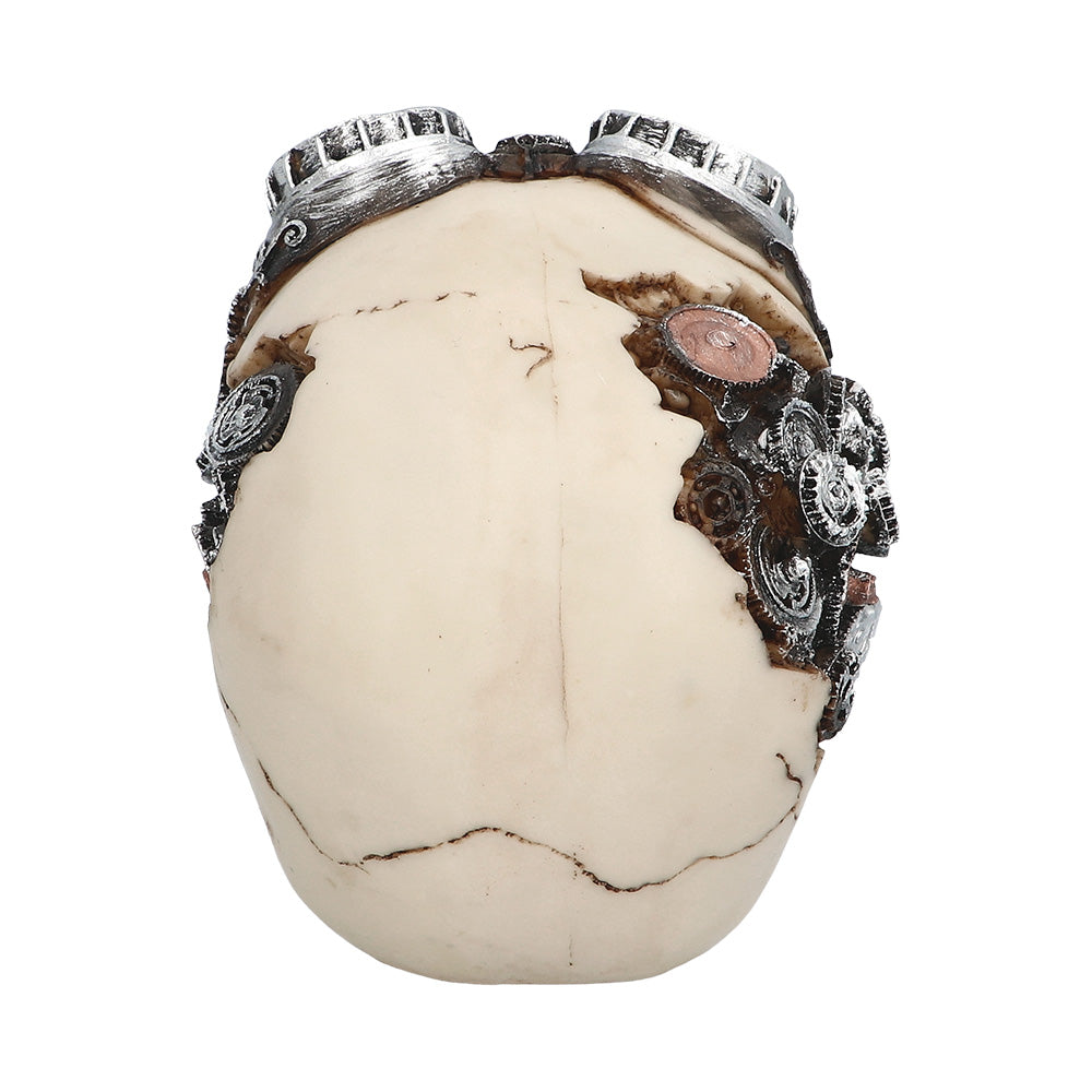 Crâne Steampunk Décoratif avec Engrenages et Lunettes