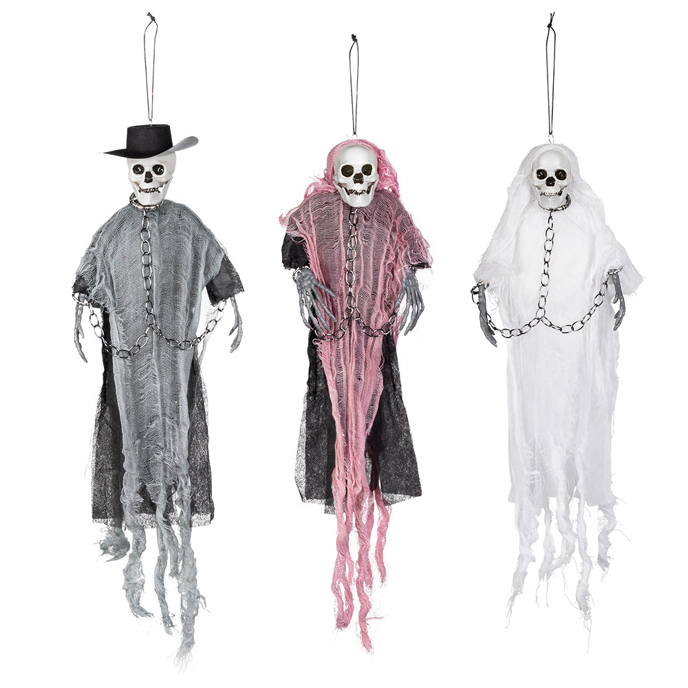 Squelette Pendu Halloween - Décoration Suspendue Chaînes