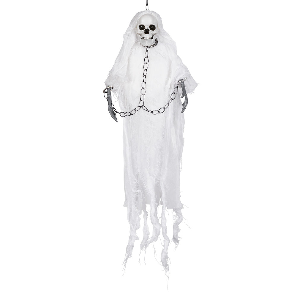 Squelette Pendu Halloween - Décoration Suspendue Chaînes