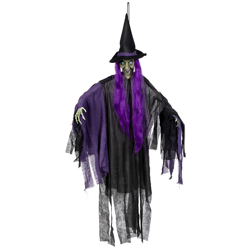 Sorcière Lumineuse Halloween - Déguisement Suspendu avec LED