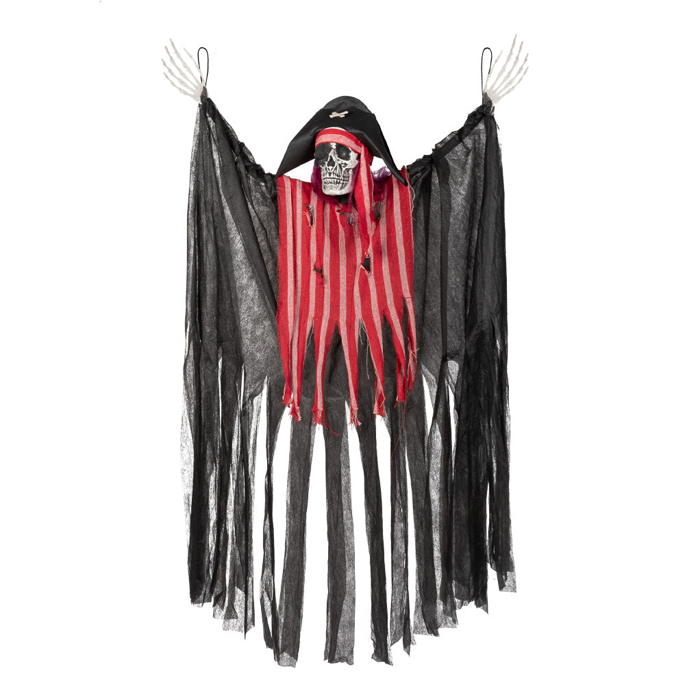 Pirate Squelette Ailes Noires Lumineux & Sonore Halloween