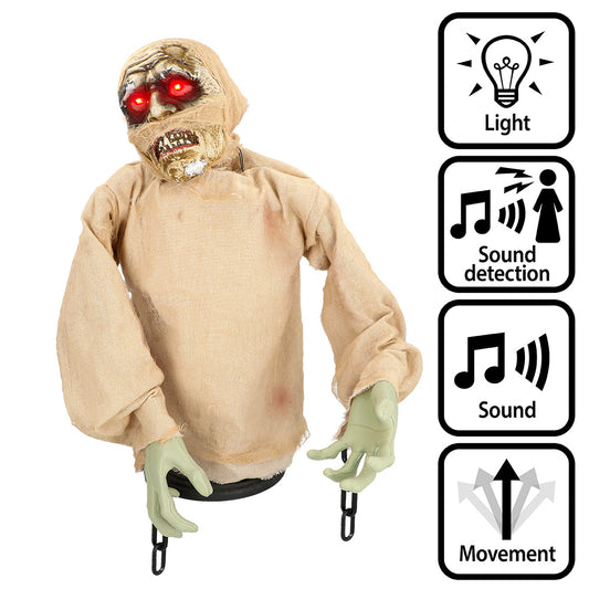 Momie Zombie Luminescent - Décoration Halloween Animée