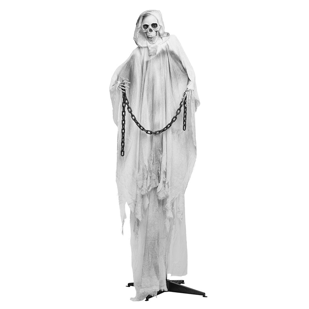Fantôme Squelette Chaînes Lumineux et Sonore Halloween
