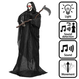Faucheuse Géante 183cm - Squelette Lumineux & Sonore Halloween