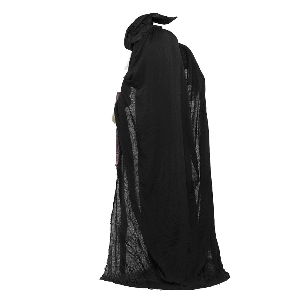 Sorcière Furieuse 170cm - Décoration Halloween Animée avec Lumière et Son