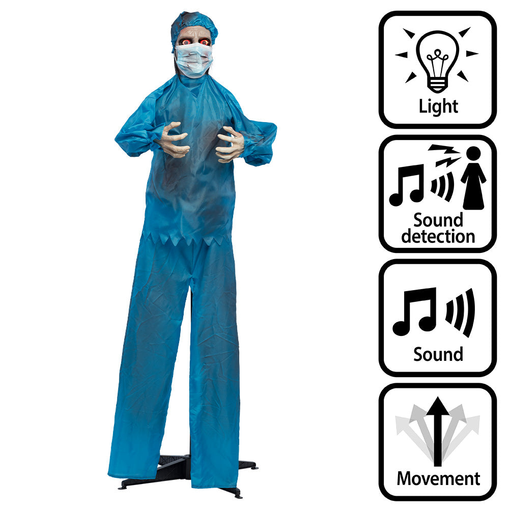 Déguisement Fantôme Chirurgien Bleu avec Effets Lumineux et Sonores