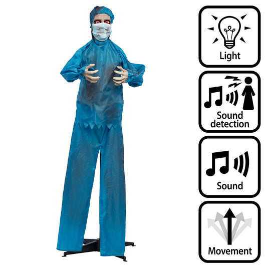 Déguisement Fantôme Chirurgien Bleu avec Effets Lumineux et Sonores