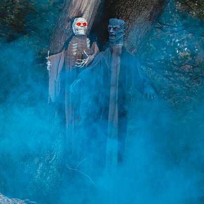 Fantôme Zombie Suspendu Illuminé - Décoration Halloween Animée