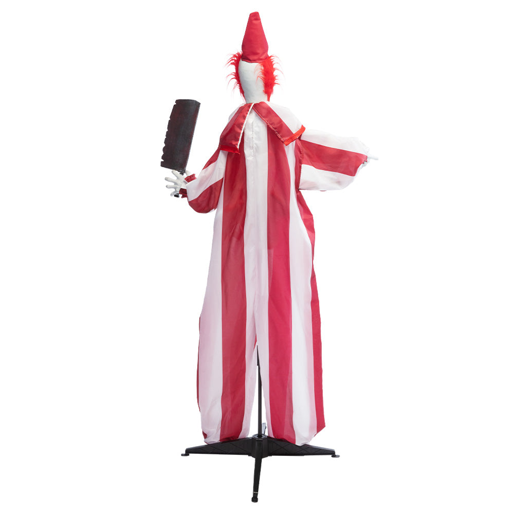 Clown Chuckles Géant 170cm - Décoration Halloween Lumineuse et Sonore
