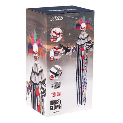Clown Affamé 120cm - Décoration Halloween Animée avec Lumière et Son