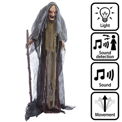 Witch Orenda 160cm - Sorcière Animée avec Lumière et Son