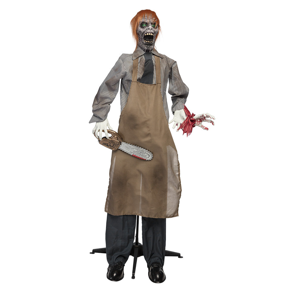 Chainsaw Charlie Zombie 165cm - Décoration Halloween Animée